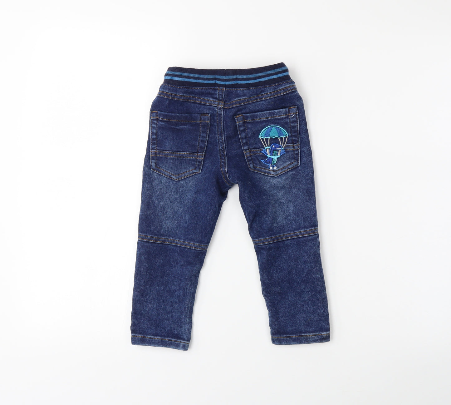 BlueZoo Boys Blue  Denim Snow Pants Jeans Size 18-24 Months