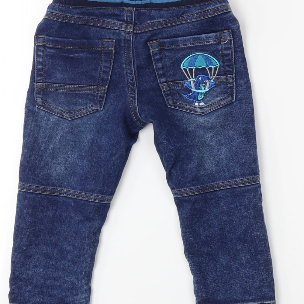 BlueZoo Boys Blue  Denim Snow Pants Jeans Size 18-24 Months
