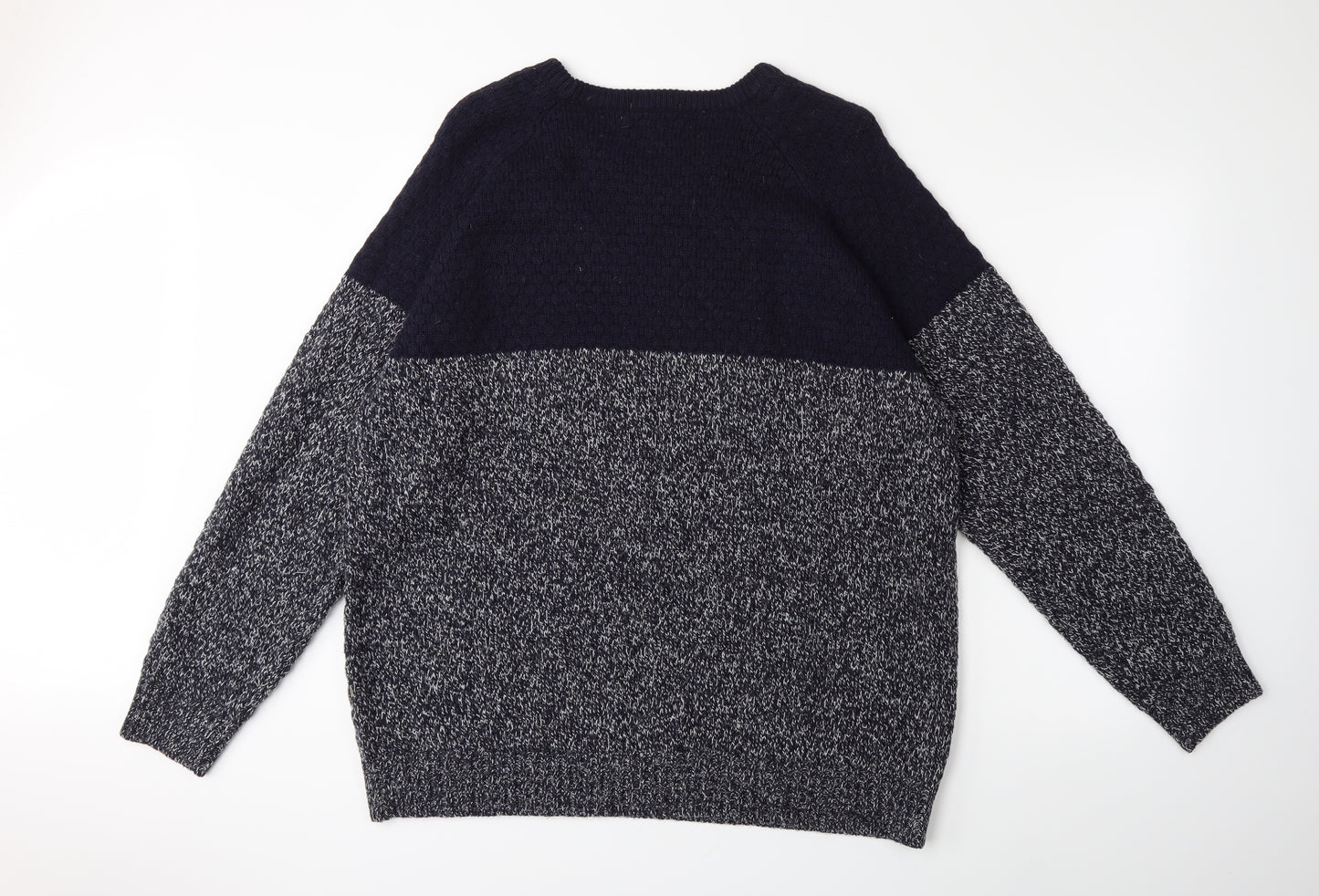 F&F Mens Blue  Knit Pullover Jumper Size 2XL
