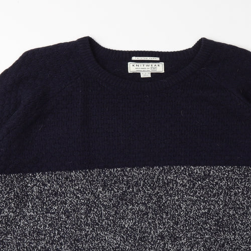F&F Mens Blue  Knit Pullover Jumper Size 2XL