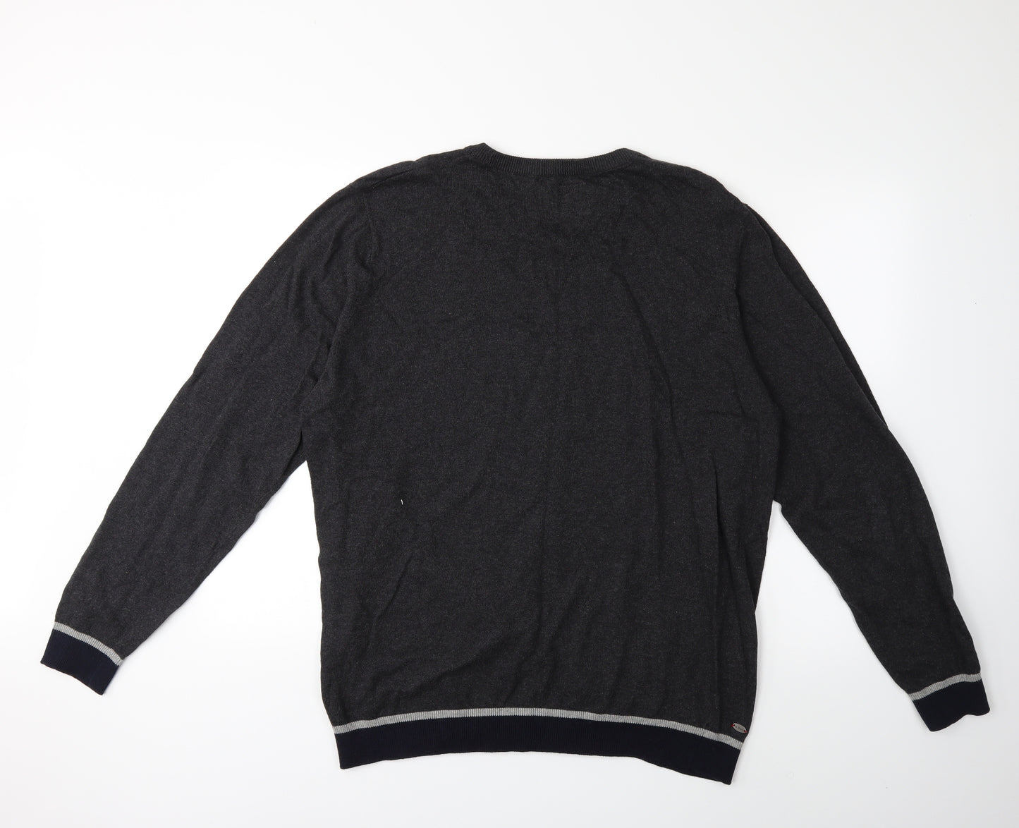 Le Shark Mens Grey  Knit Pullover Jumper Size 2XL