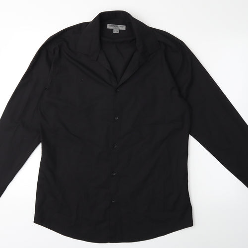 Cedar Wood State Mens Black    Button-Up Size 16