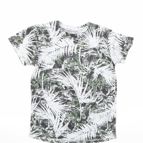 Primark Boys White Floral  Pullover T-Shirt Size 11-12 Years