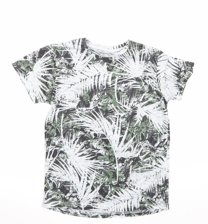Primark Boys White Floral Pullover T-Shirt Size 11-12 Years