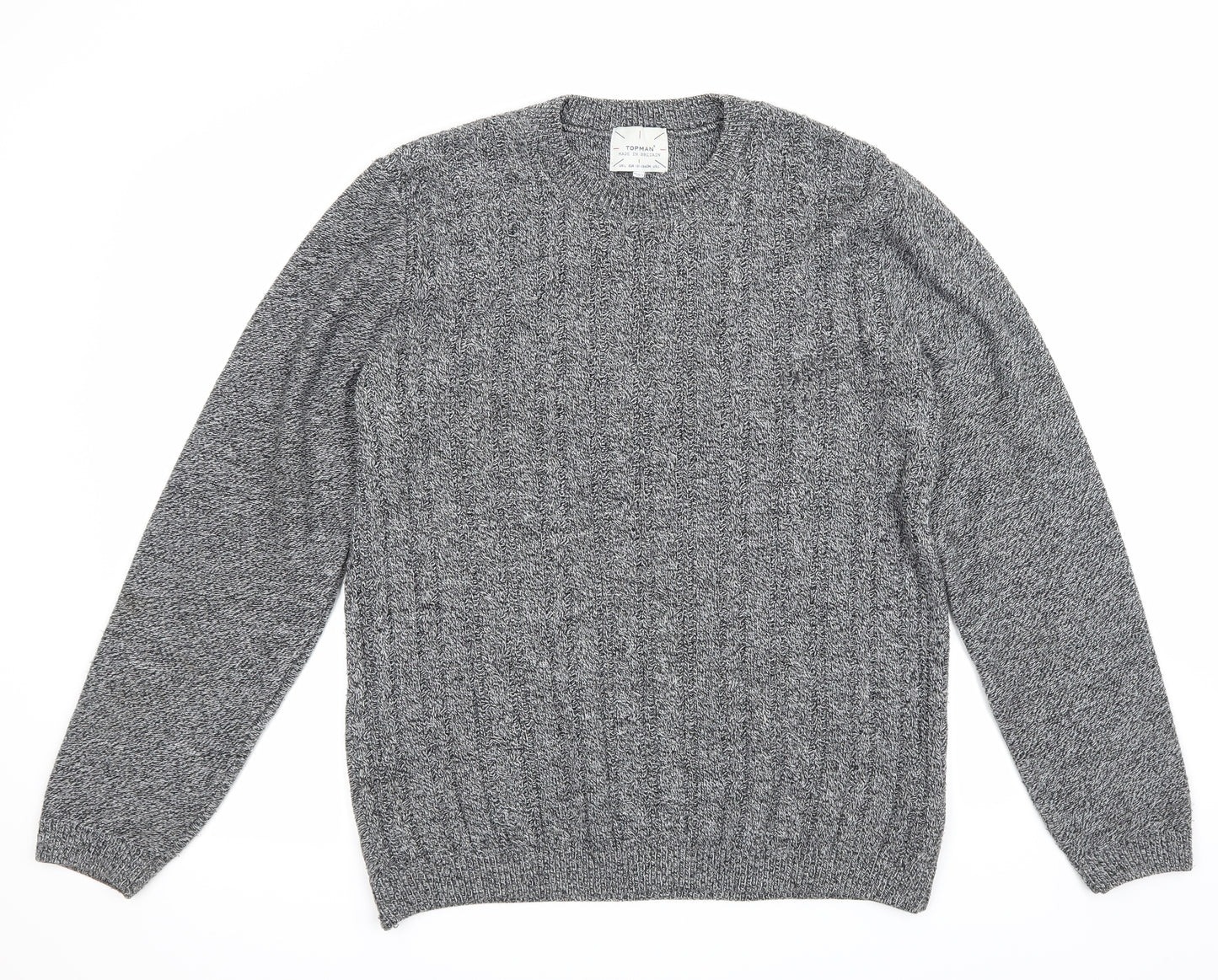 Topman Mens Grey   Pullover Sweatshirt Size L