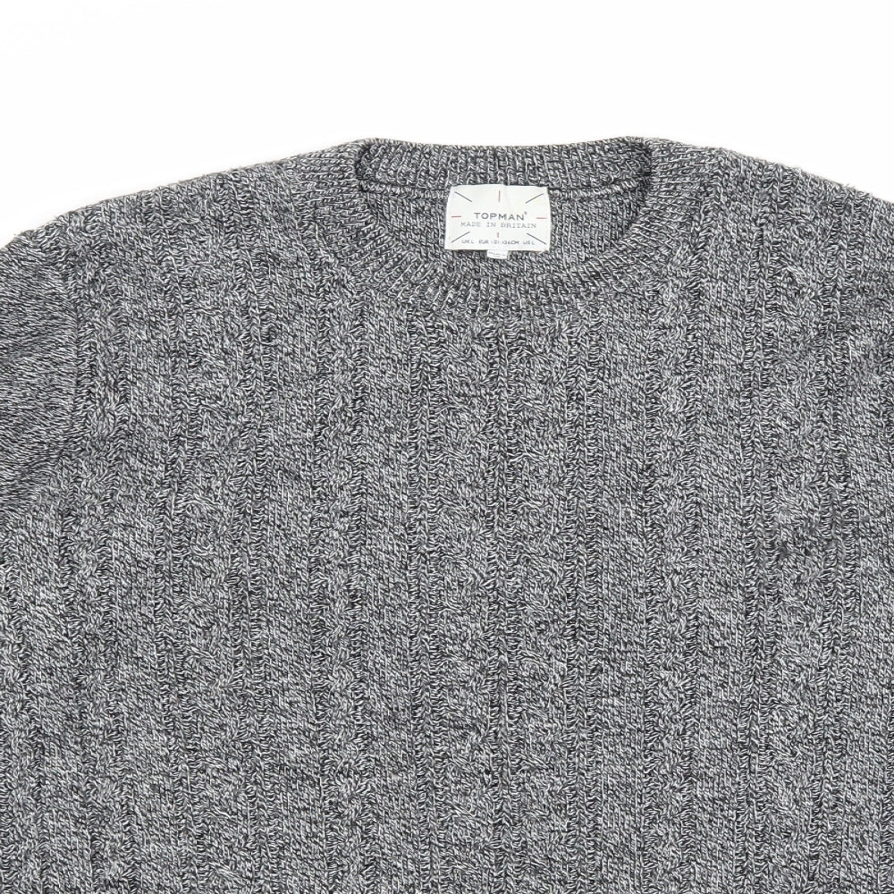Topman Mens Grey   Pullover Sweatshirt Size L