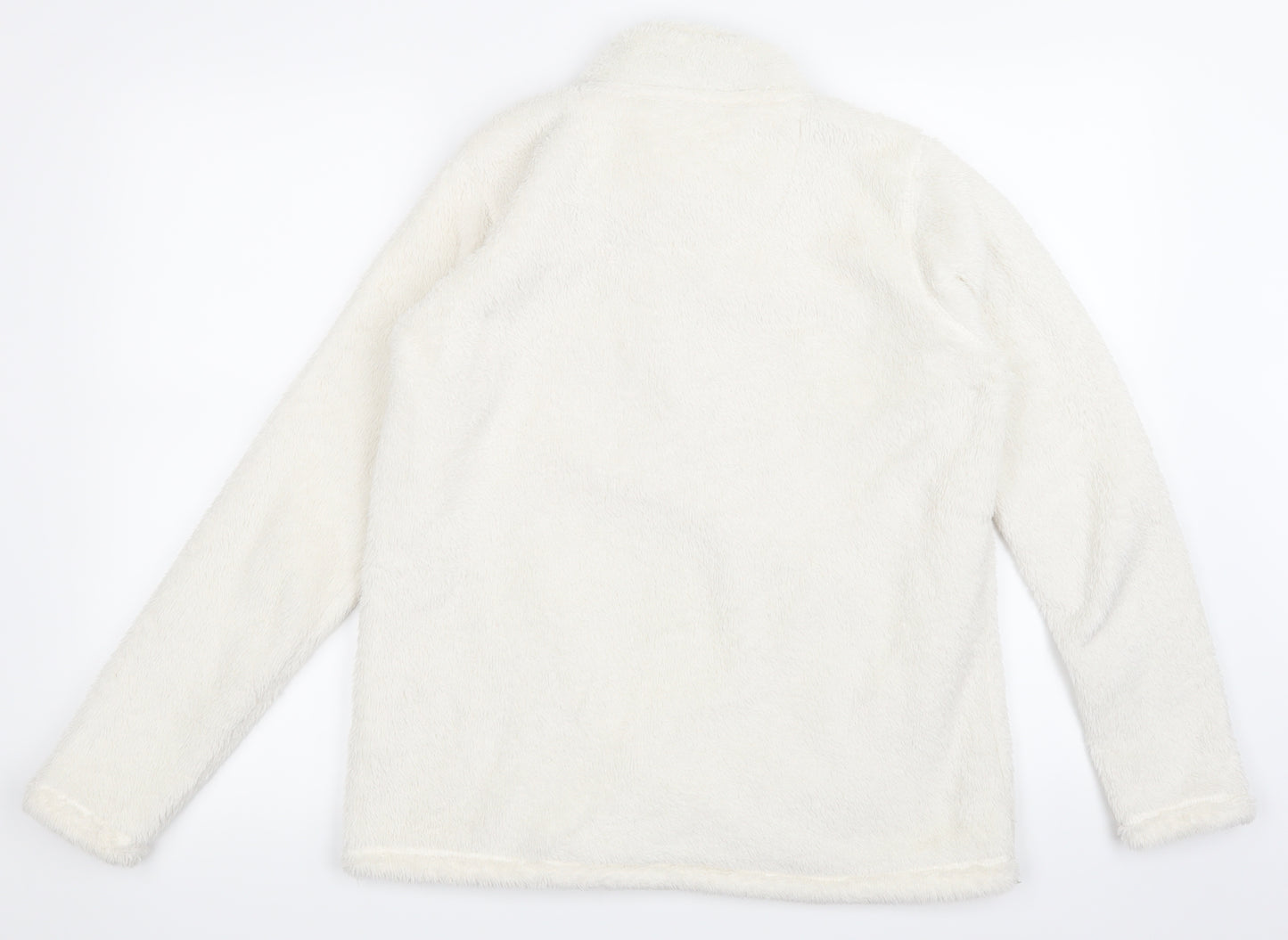 Maine Womens Ivory  Fleece Pullover Jumper Size 14