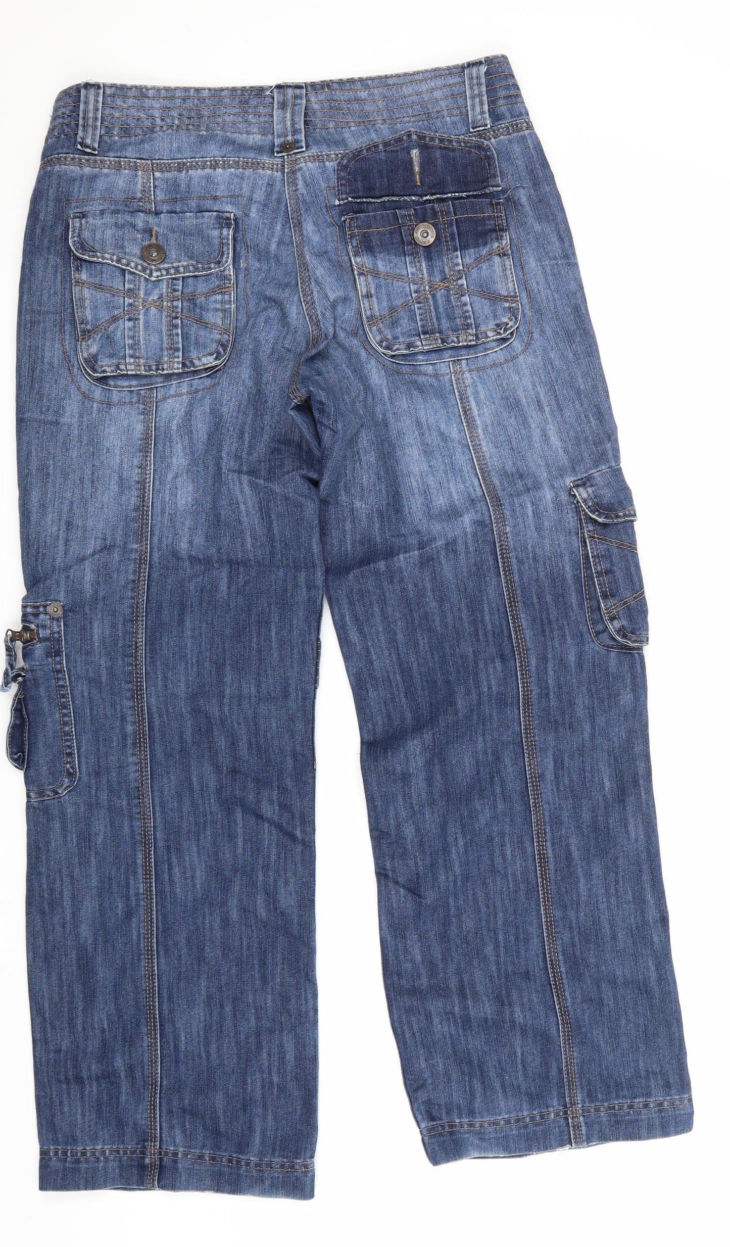 St Bernard Womens Blue  Denim Wide-Leg Jeans Size 12