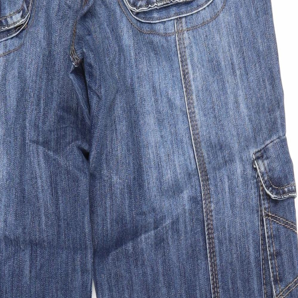 St Bernard Womens Blue  Denim Wide-Leg Jeans Size 12