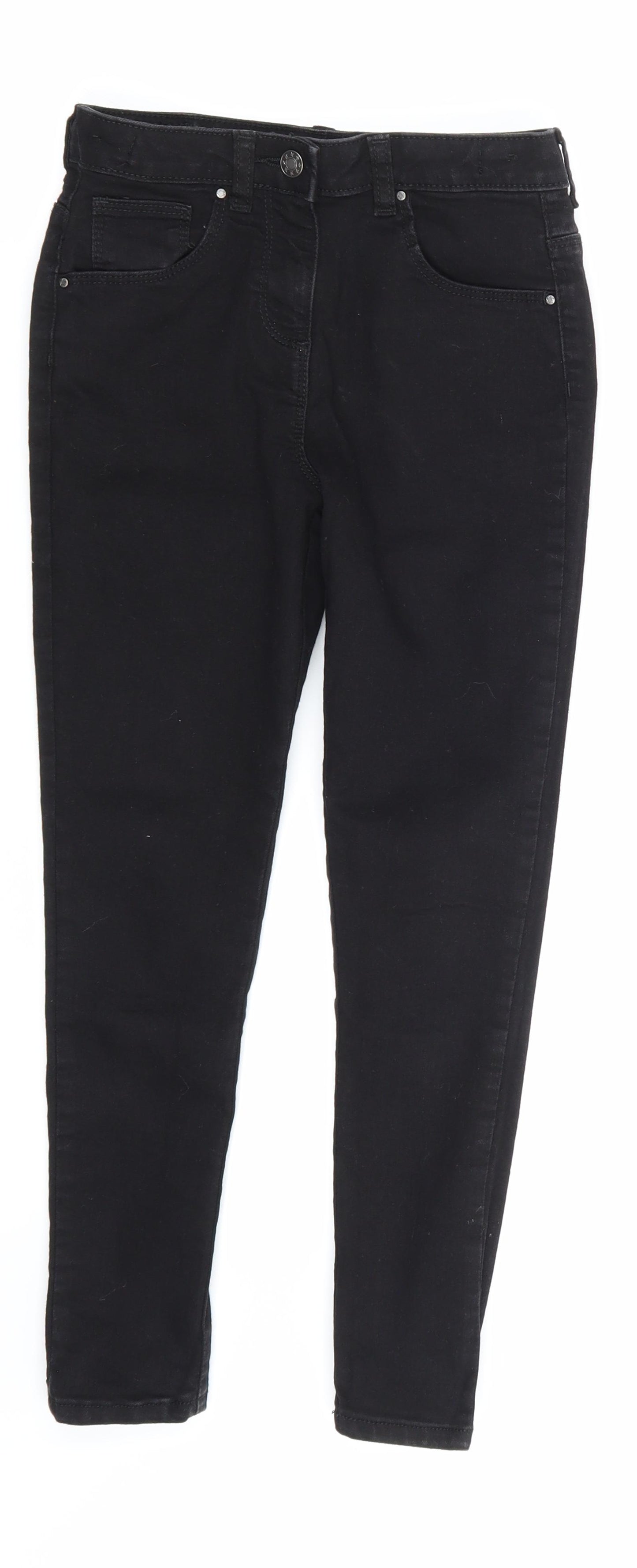 Primark Girls Black  Denim Skinny Jeans Size 10 Years