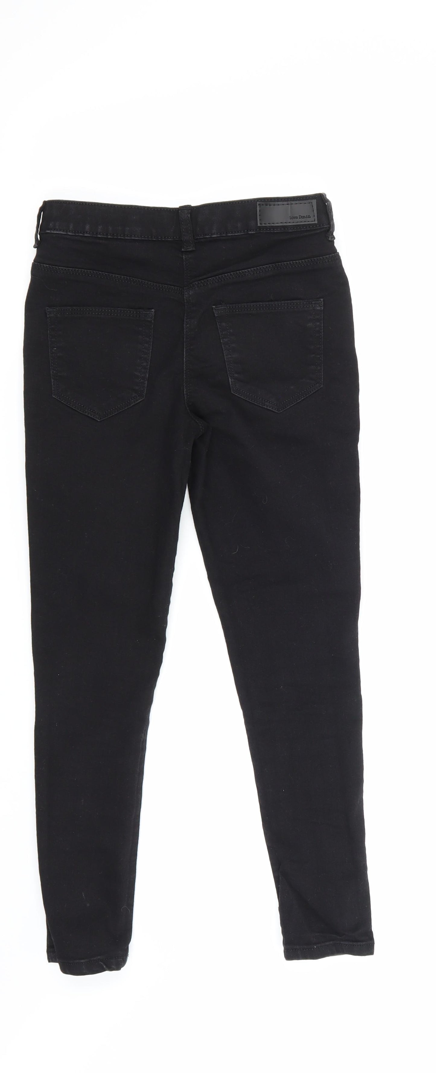 Primark Girls Black  Denim Skinny Jeans Size 10 Years