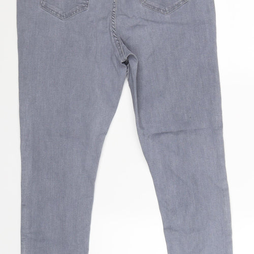 New Look Womens Grey  Denim Jegging Jeans Size 14 L27 in