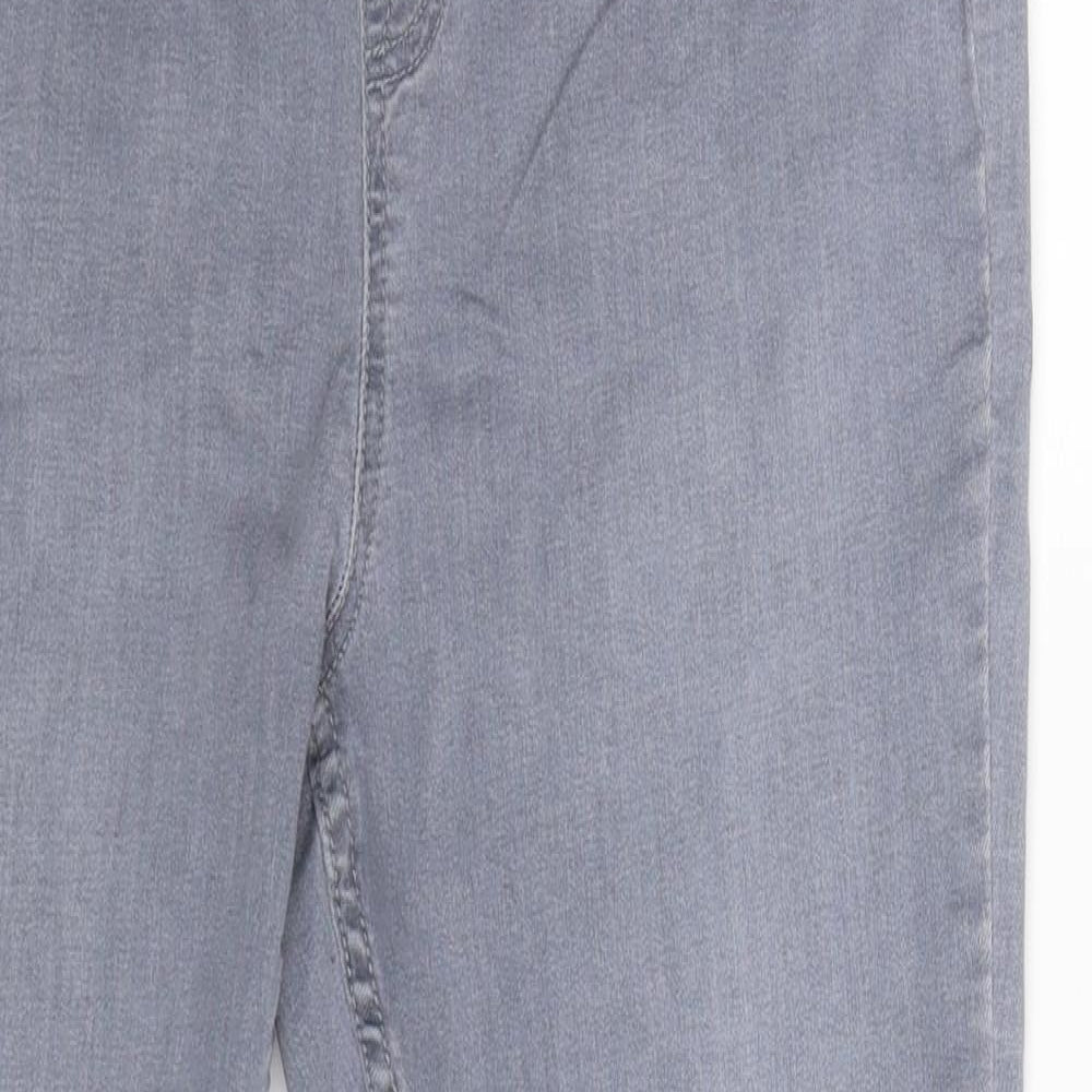 New Look Womens Grey  Denim Jegging Jeans Size 14 L27 in