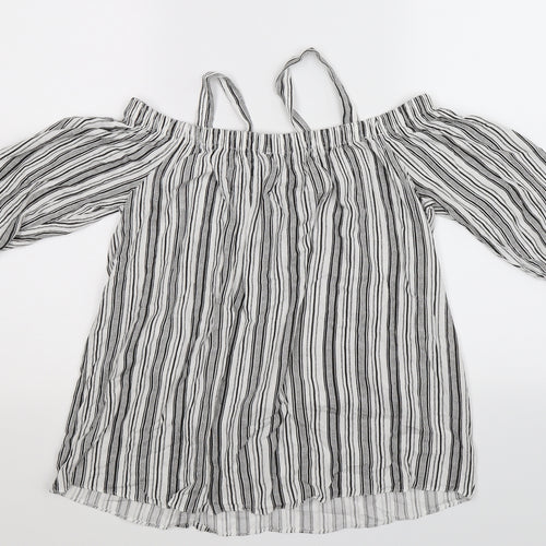 Dorothy Perkins Womens Multicoloured Striped  Basic Blouse Size 12