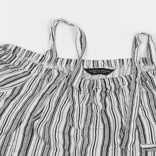 Dorothy Perkins Womens Multicoloured Striped  Basic Blouse Size 12