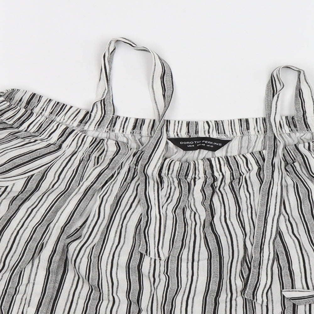 Dorothy Perkins Womens Multicoloured Striped  Basic Blouse Size 12