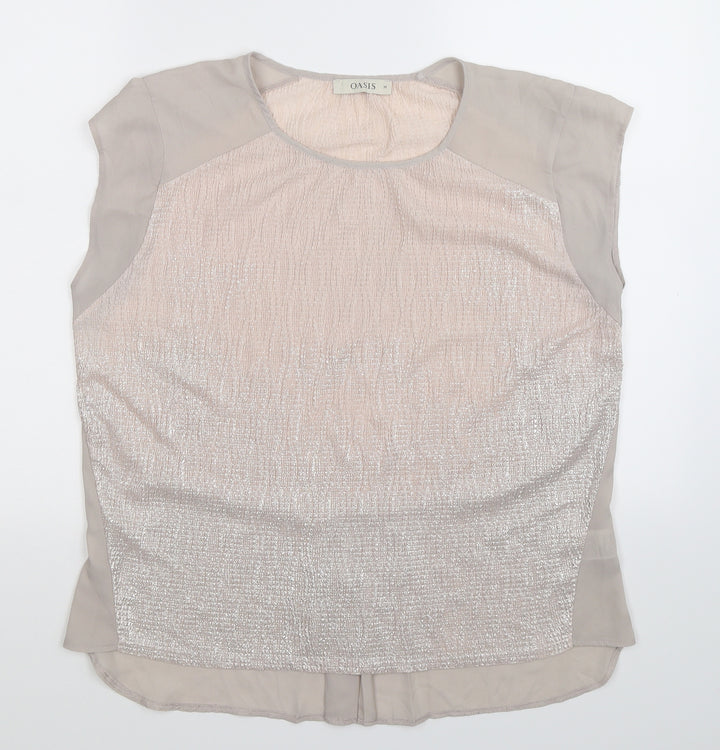 Oasis Womens Beige Basic Tank Size M