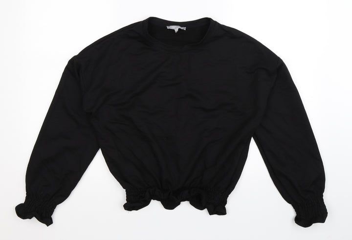 Red Herring Womens Black   Pullover Sweatshirt Size 10