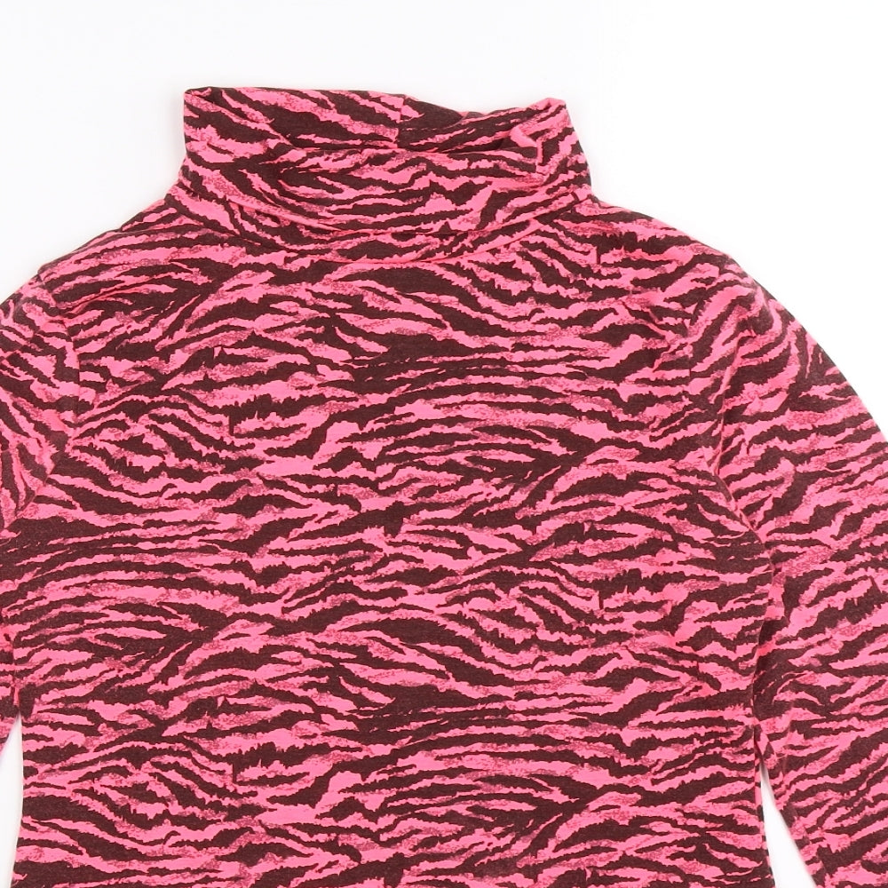 I SAW IT FIRST Womens Pink Animal Print  Bodysuit One-Piece Size 14
