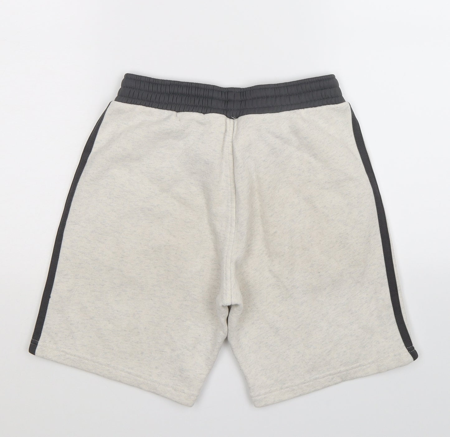 adidas Boys Grey Striped  Sweat Shorts Size 11-12 Years