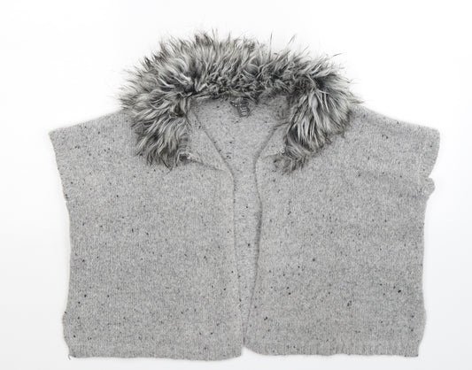 Primark Girls Grey  Knit Vest Jumper Size 6-7 Years