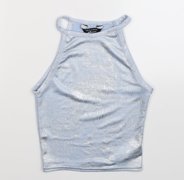 New Look Girls Silver Basic Tank Size 9 Years