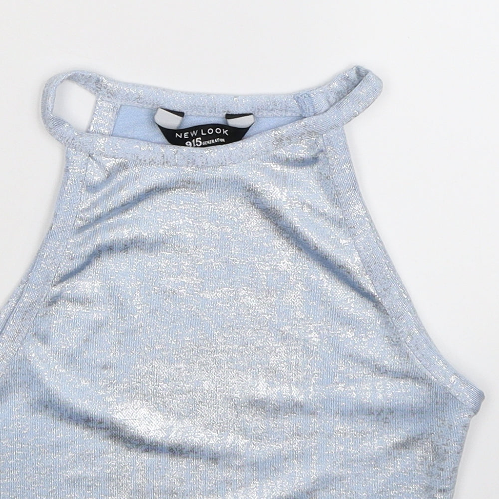 New Look Girls Silver   Basic Tank Size 9 Years