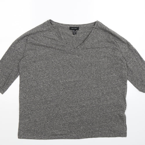 New Look Womens Grey   Basic T-Shirt Size S  - Oversized