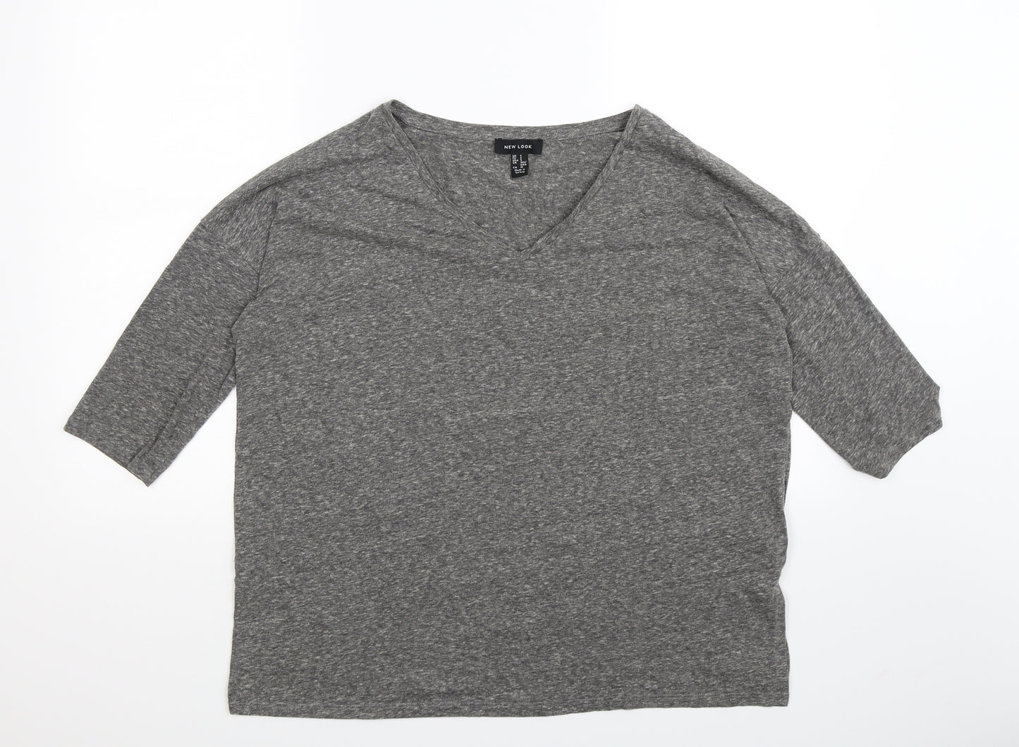 New Look Womens Grey   Basic T-Shirt Size S  - Oversized
