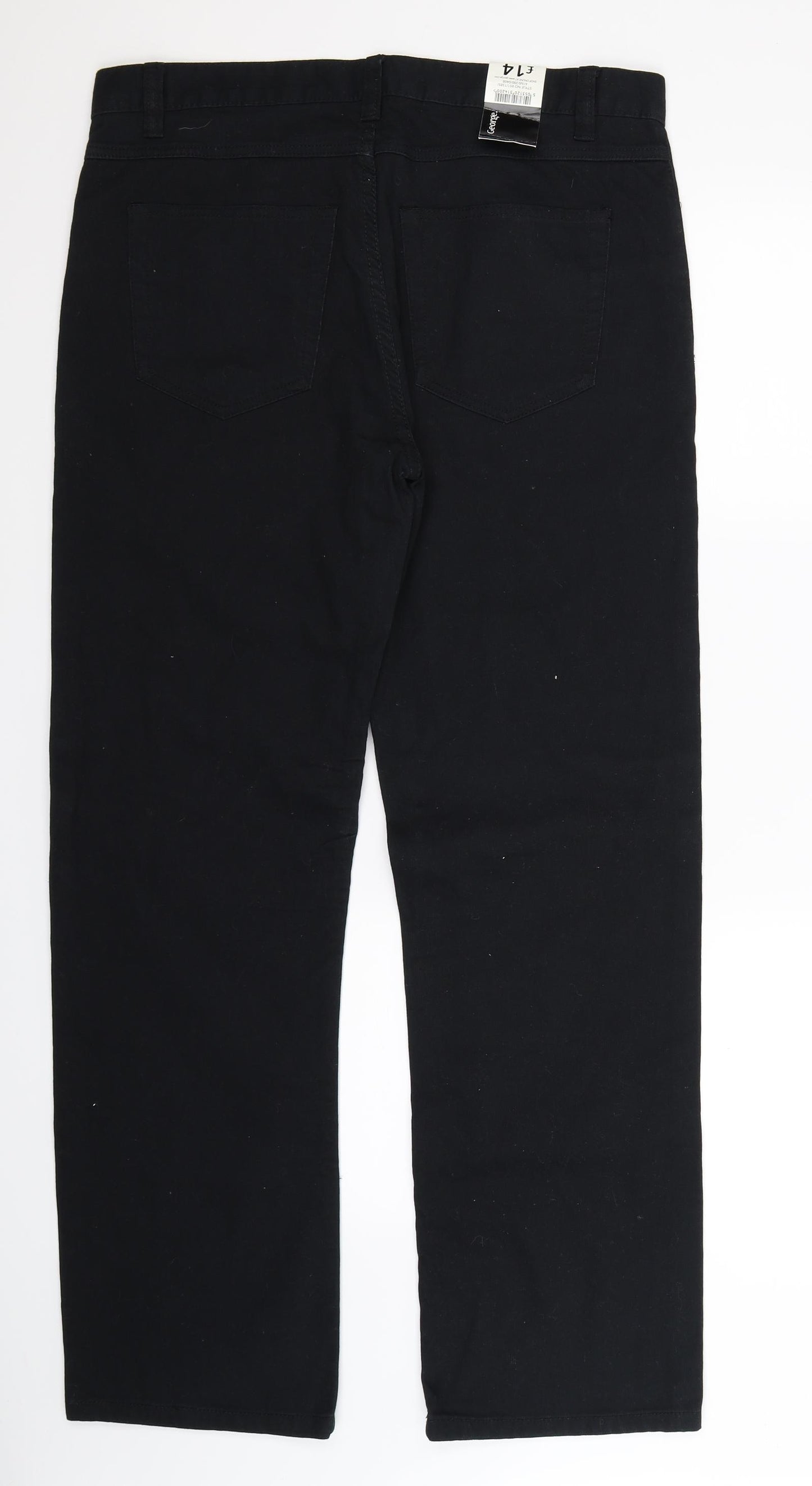 George Mens Black  Denim Bootcut Jeans Size 34 L32 in
