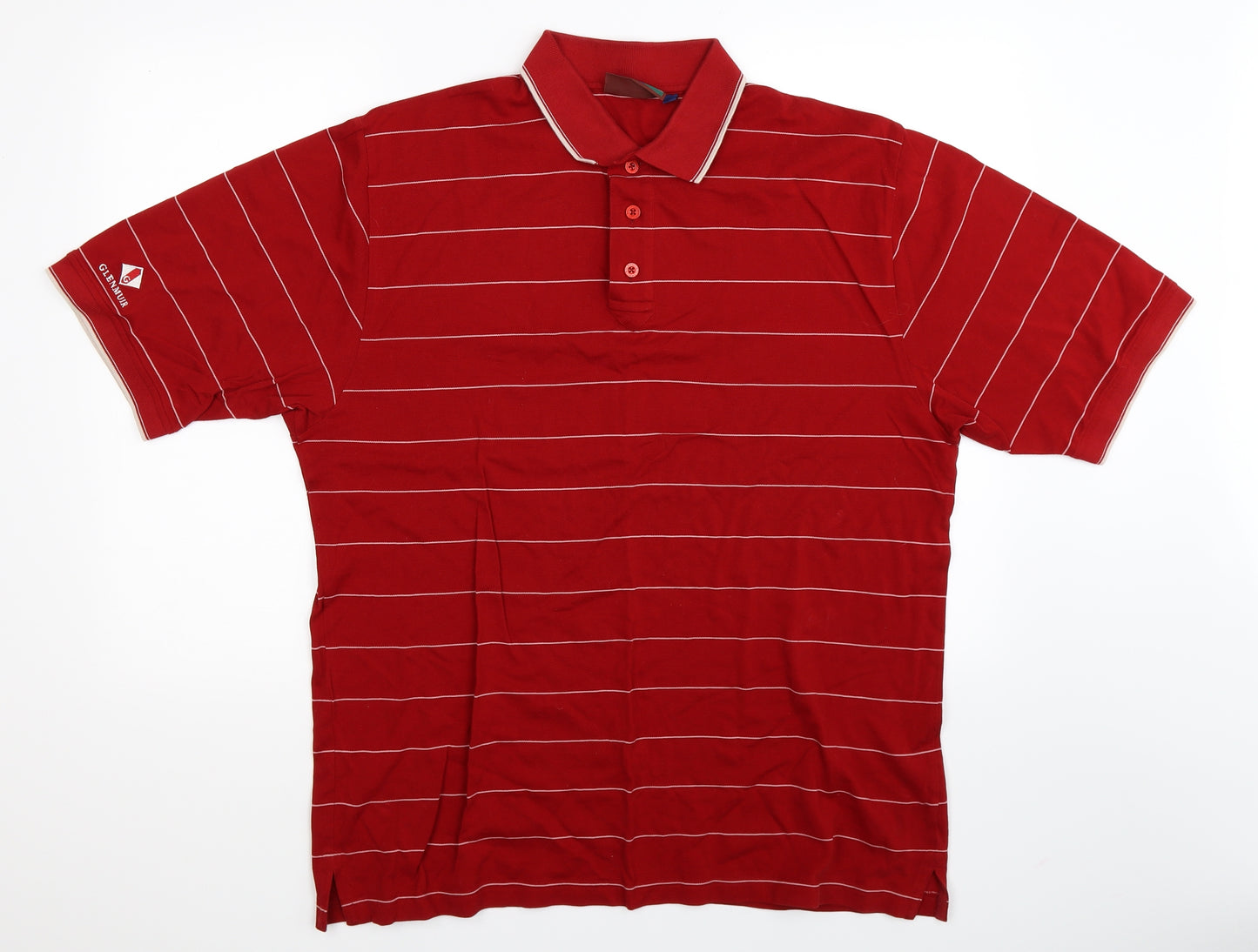 Glenmuir Mens Red Striped   Polo Size XL