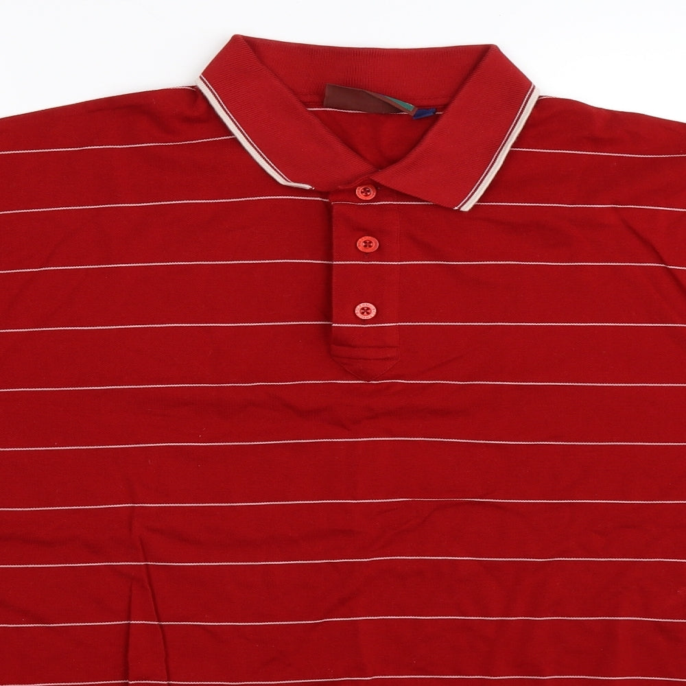 Glenmuir Mens Red Striped   Polo Size XL
