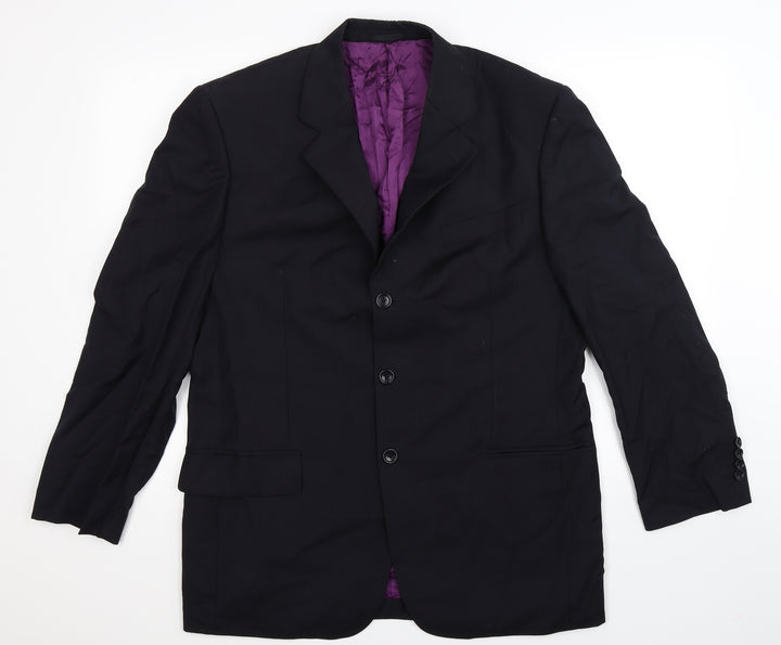Racing Green Mens Blue Jacket Suit Jacket Size 40