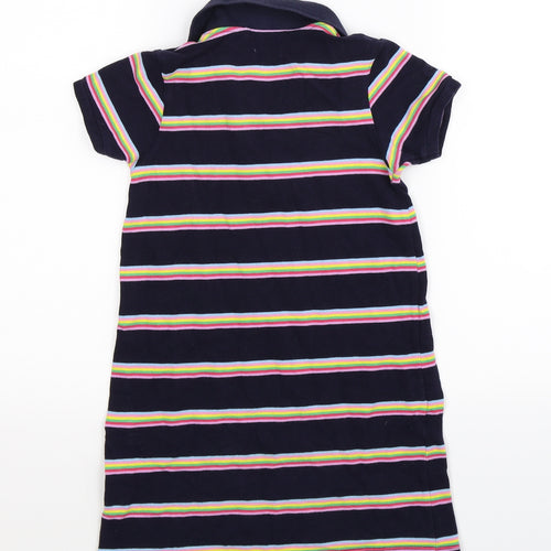 NEXT Girls Multicoloured Striped  Shirt Dress  Size 7 Years