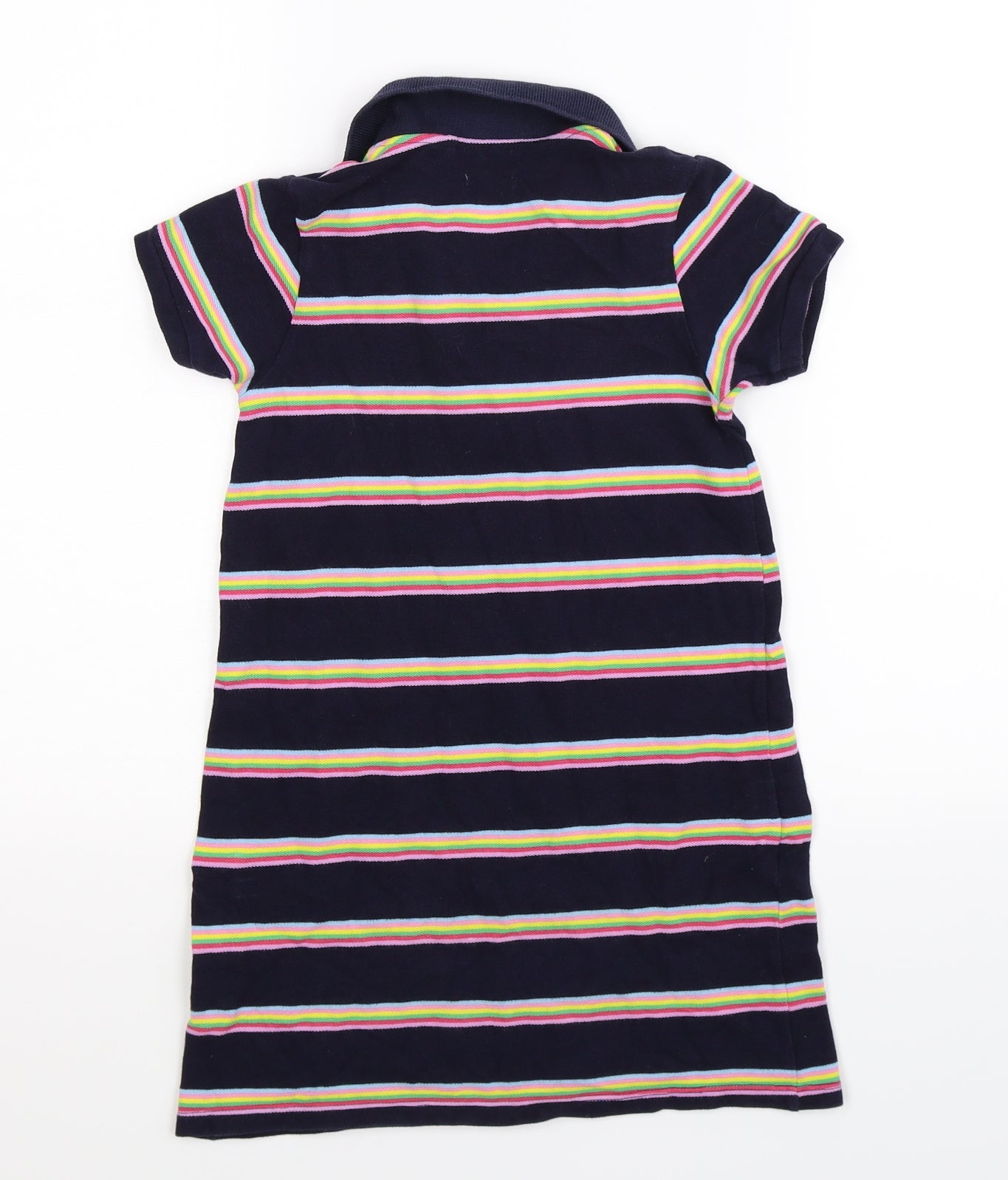 NEXT Girls Multicoloured Striped  Shirt Dress  Size 7 Years