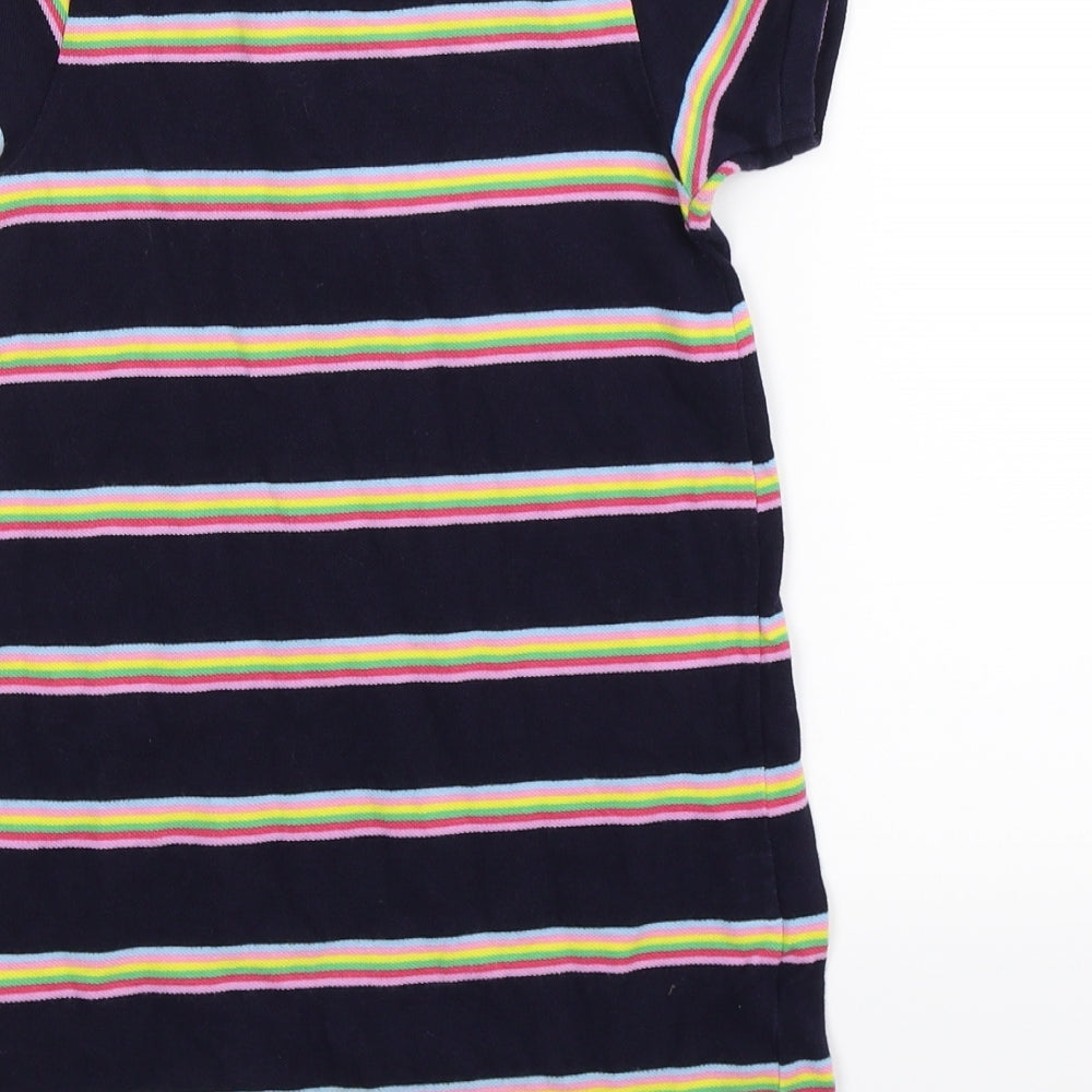 NEXT Girls Multicoloured Striped  Shirt Dress  Size 7 Years