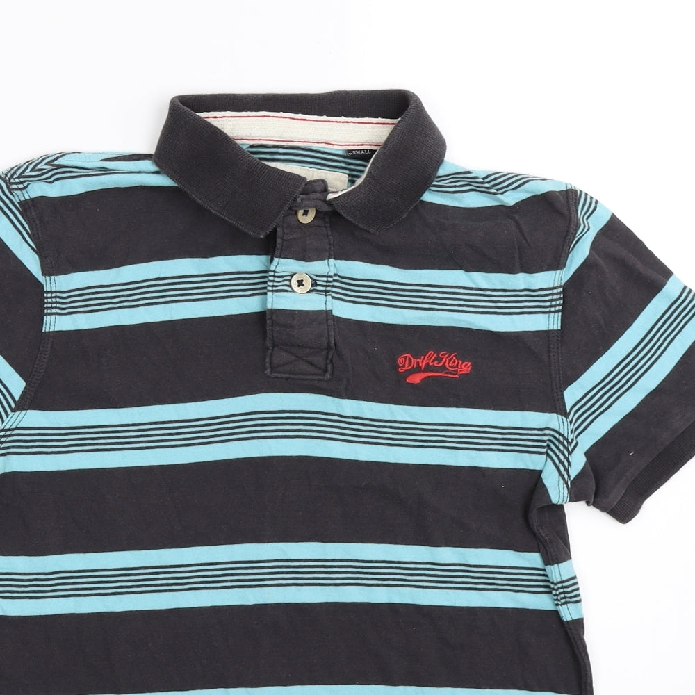 Drift King Mens Multicoloured Striped   Polo Size S