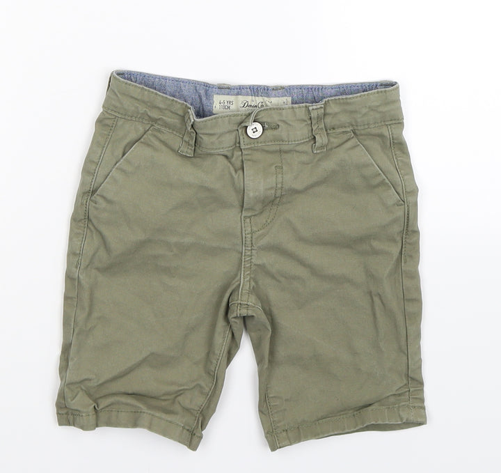 Denim Co Boys Green   Chino Trousers Size 4-5 Years