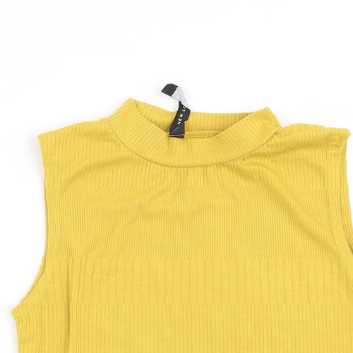 New Look Womens Yellow   Basic Blouse Size 10