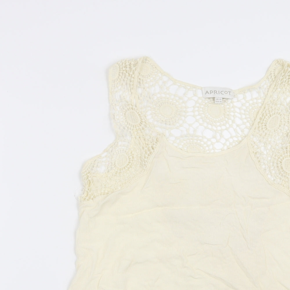 Apricot Womens Beige Geometric  Basic Blouse Size 12