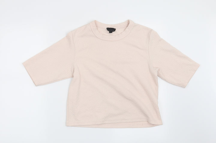 Topshop Womens Pink Geometric Pullover Sweatshirt Size 8