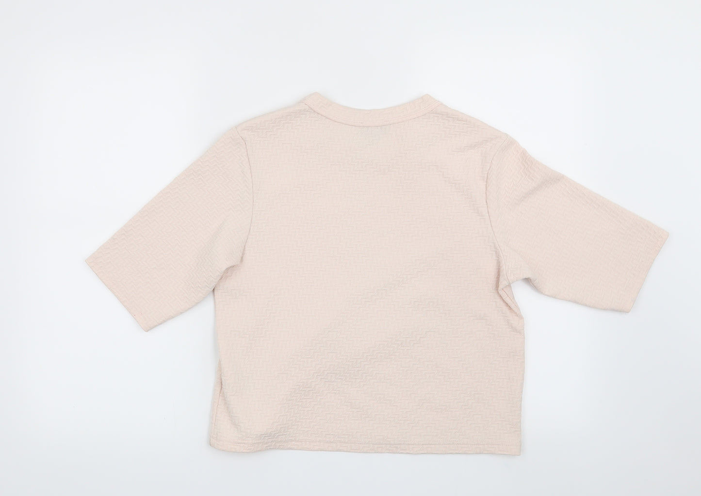 Topshop Womens Pink Geometric  Pullover Sweatshirt Size 8