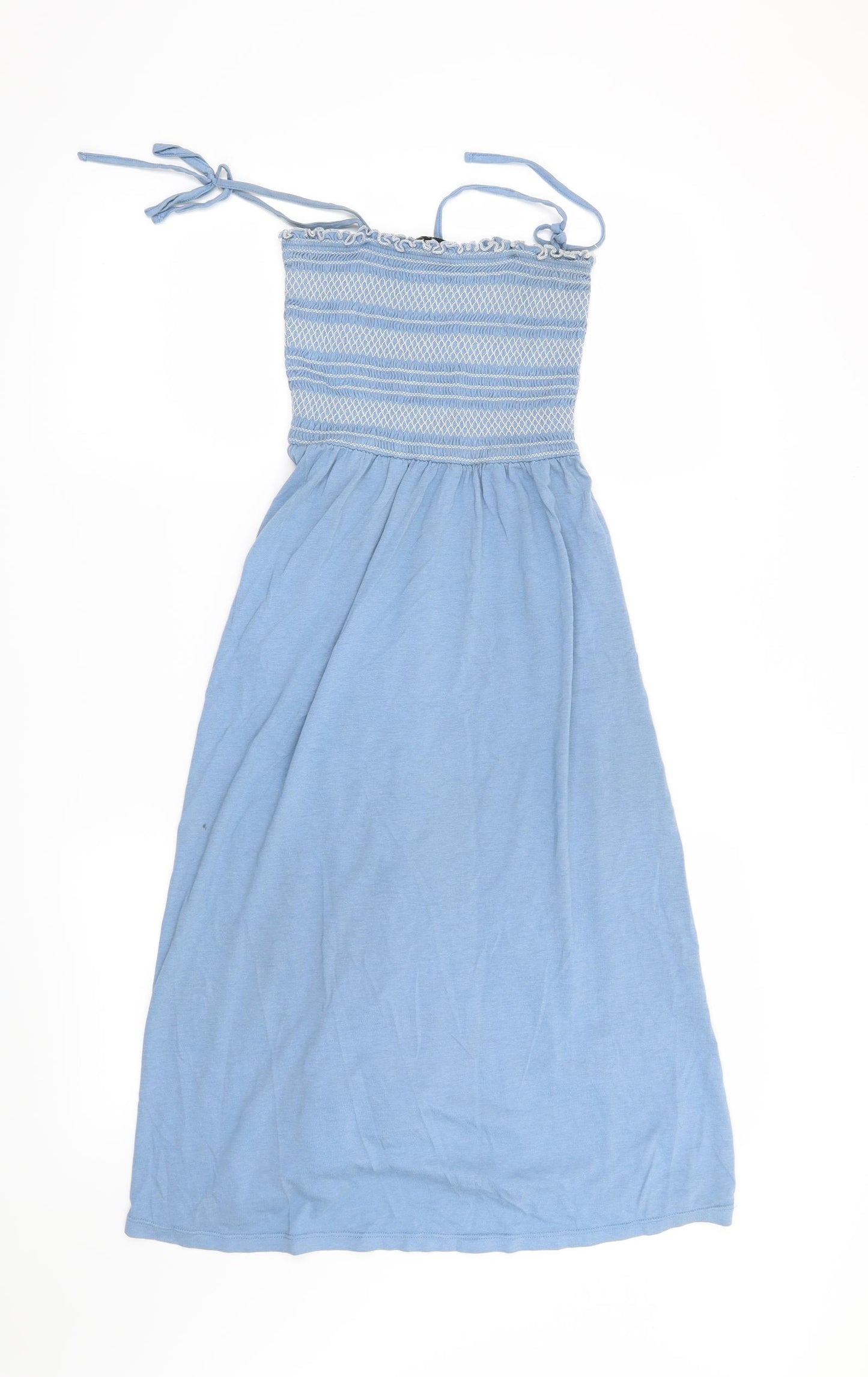 New Look Womens Blue Geometric  T-Shirt Dress  Size 6