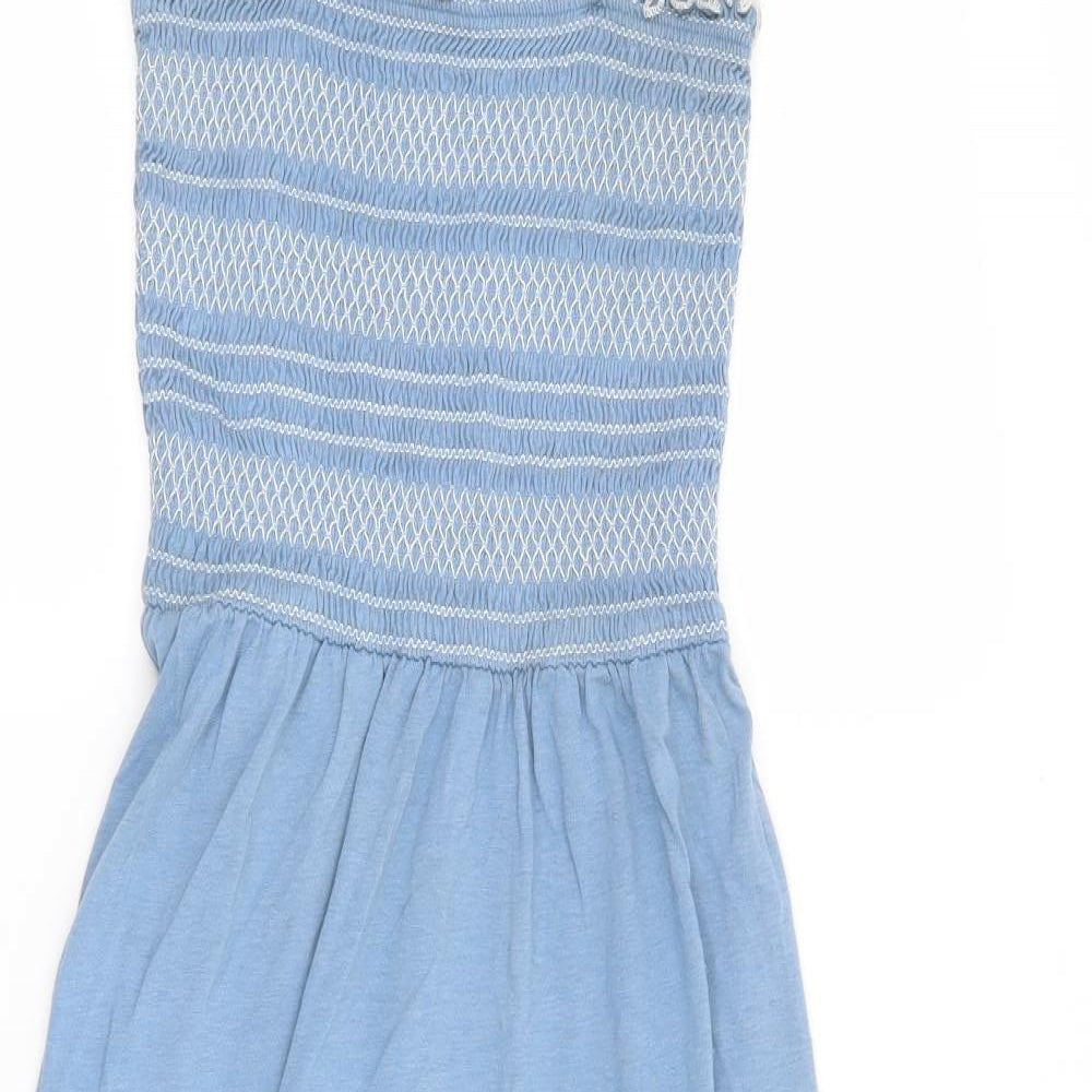 New Look Womens Blue Geometric  T-Shirt Dress  Size 6