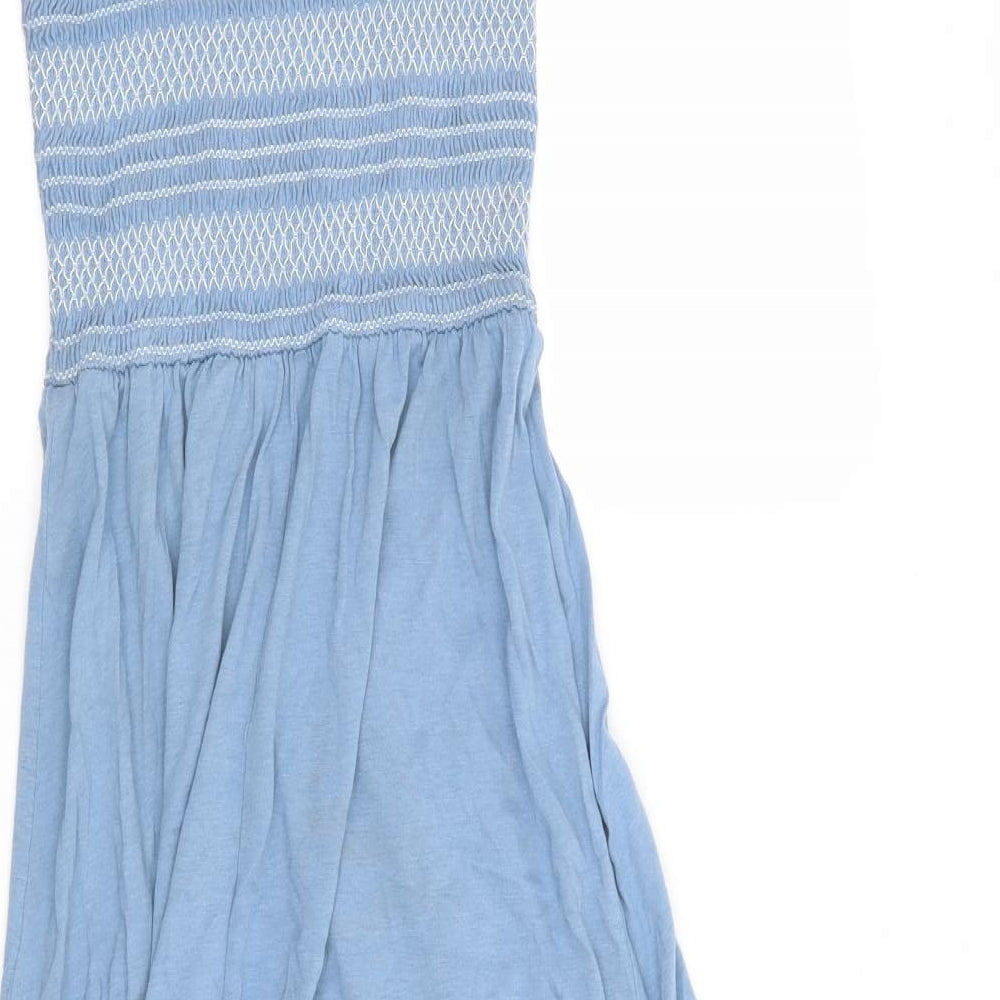New Look Womens Blue Geometric  T-Shirt Dress  Size 6