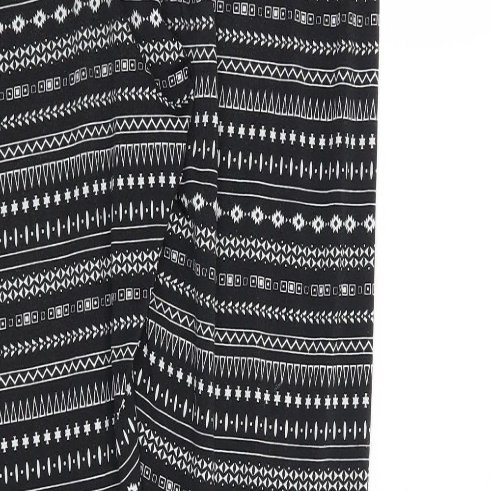 Preworn Womens Black Geometric  Capri Leggings Size M L31 in