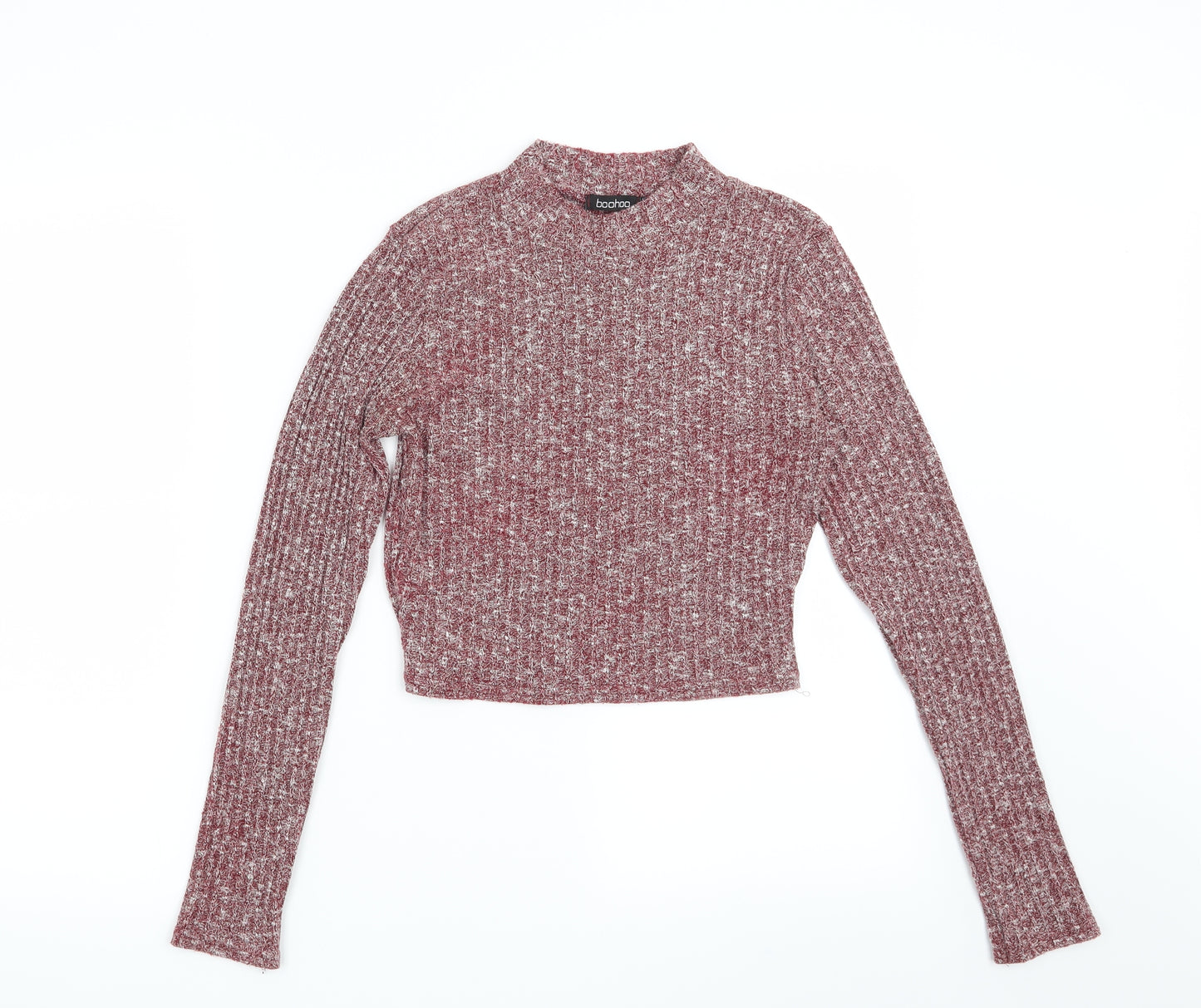 Boohoo Womens Red   Pullover Sweatshirt Size 8