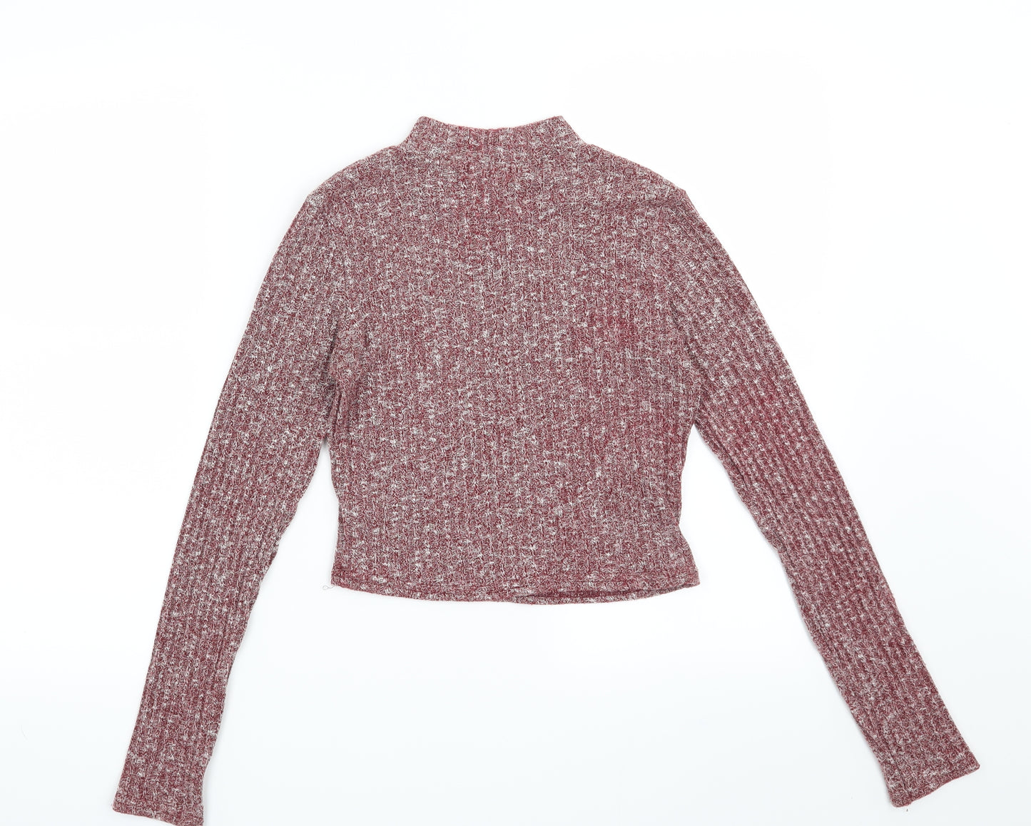 Boohoo Womens Red   Pullover Sweatshirt Size 8