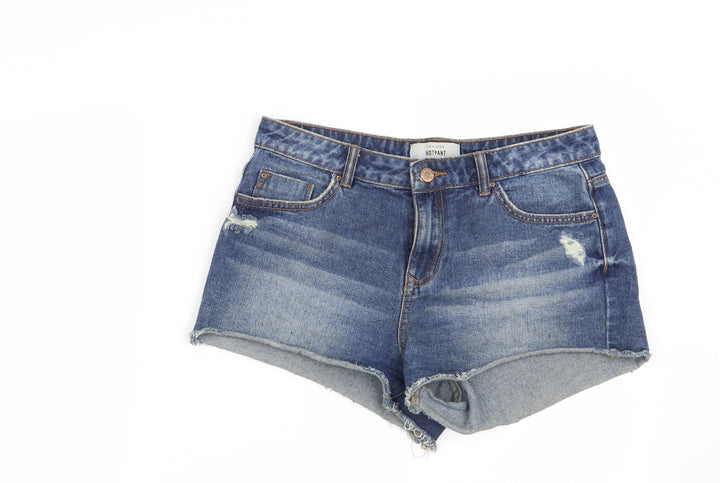 New Look Womens Blue Cut-Off Shorts Size 10