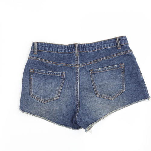New Look Womens Blue   Cut-Off Shorts Size 10